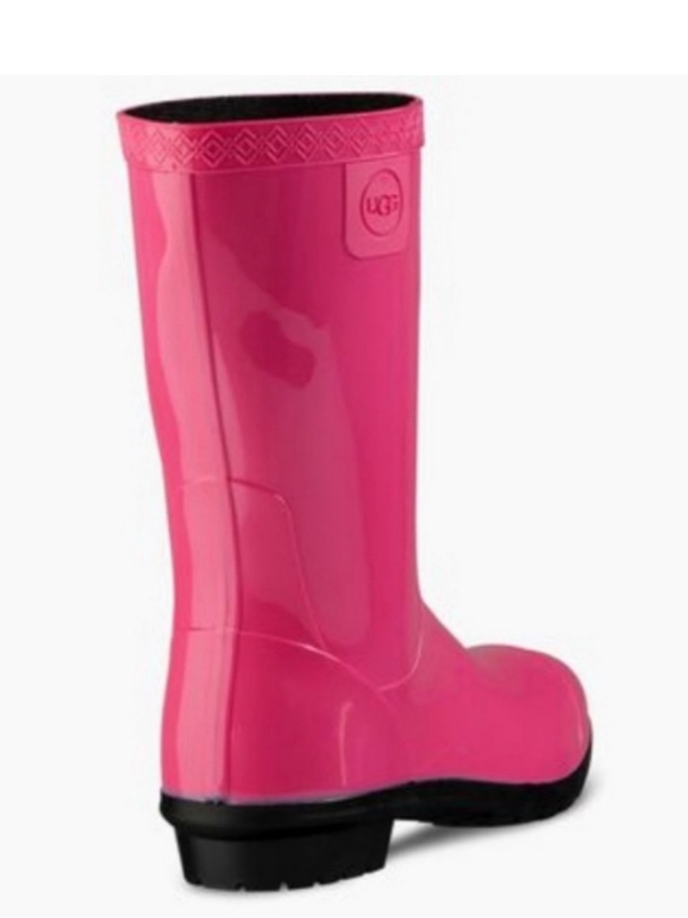 Ugg Kid's Girl's Diva Pink Raana Rain Boots, Size 1 - Picture 2 of 2
